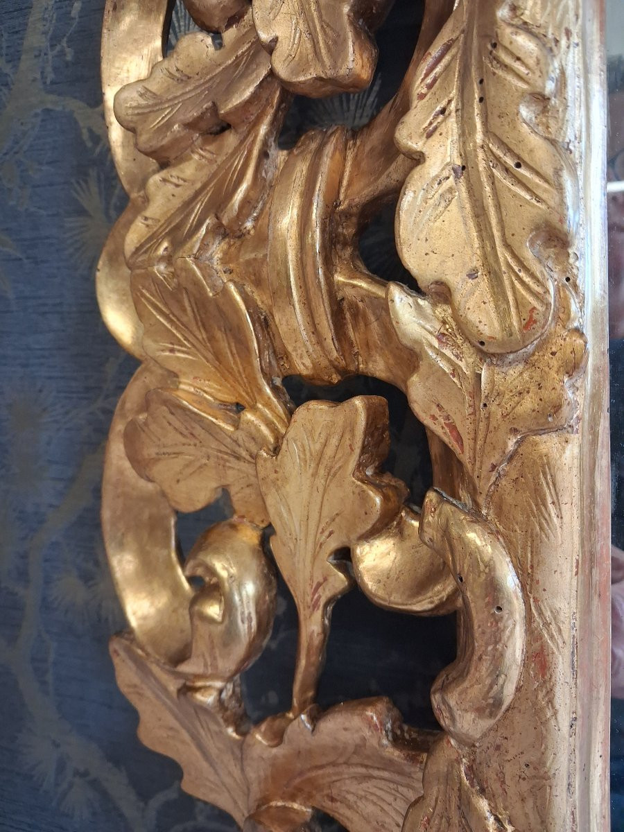 Period XIX Mirror Gilded Wood 148 X 102-photo-3