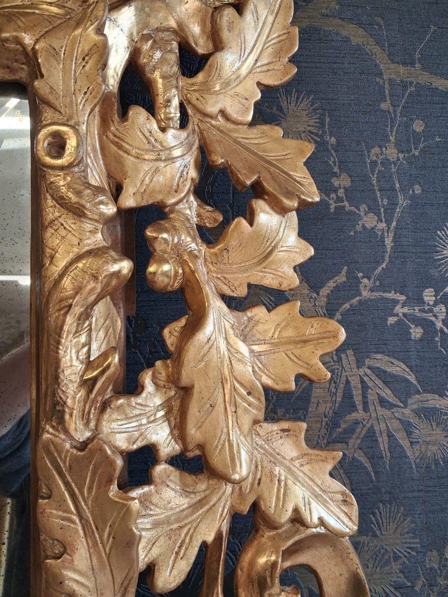 Period XIX Mirror Gilded Wood 148 X 102-photo-3
