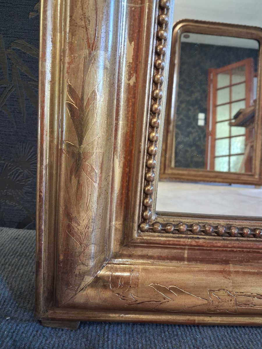 Miroir  louis Philippe à fronton 135x 89-photo-3