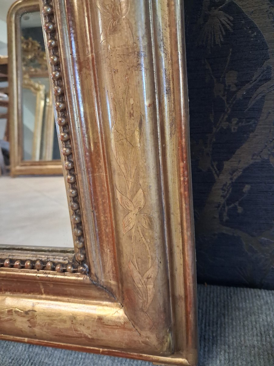 Miroir  louis Philippe à fronton 135x 89-photo-1