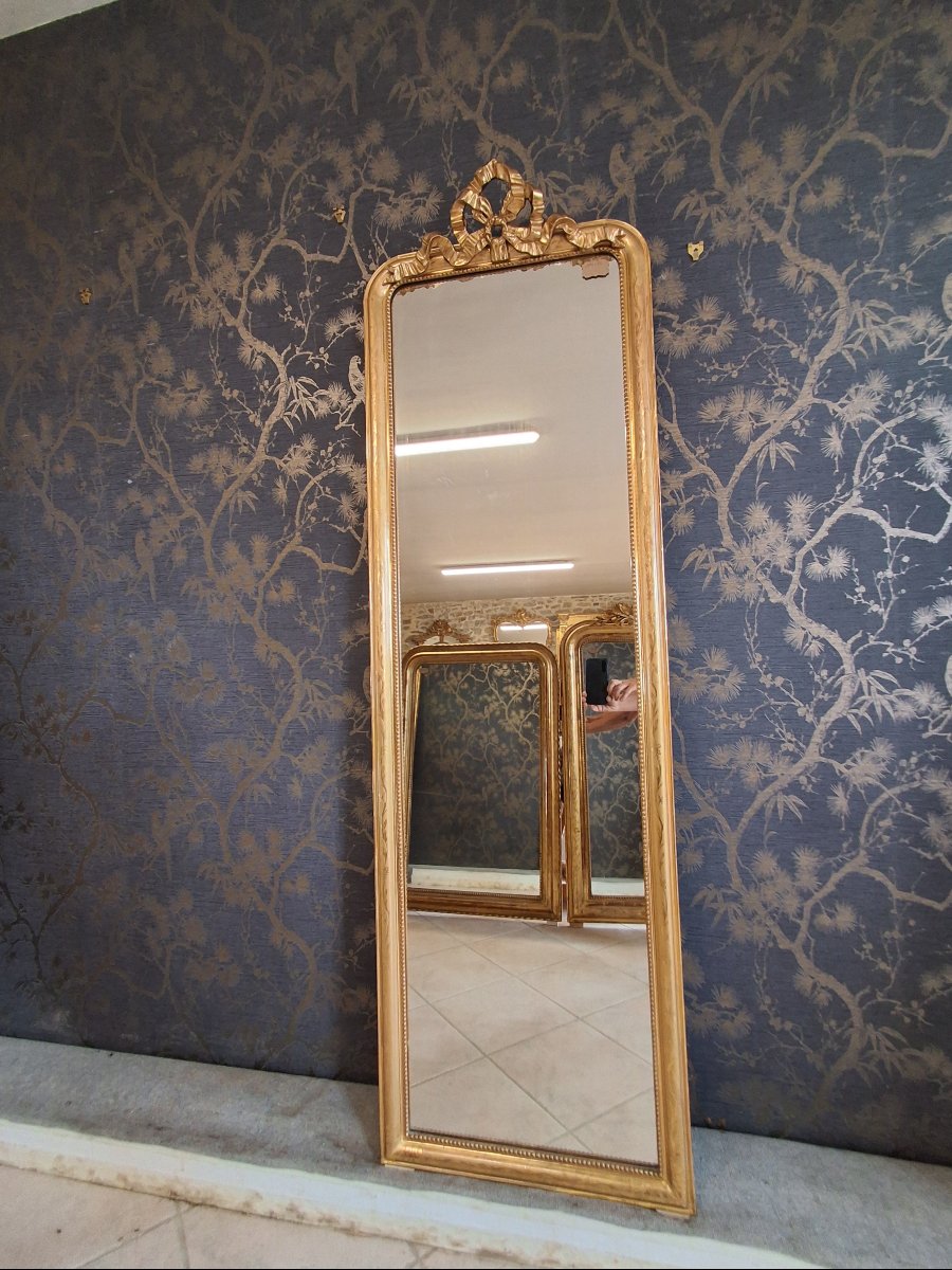 Miroir louis Philippe " entre deux" 179 x 55-photo-2