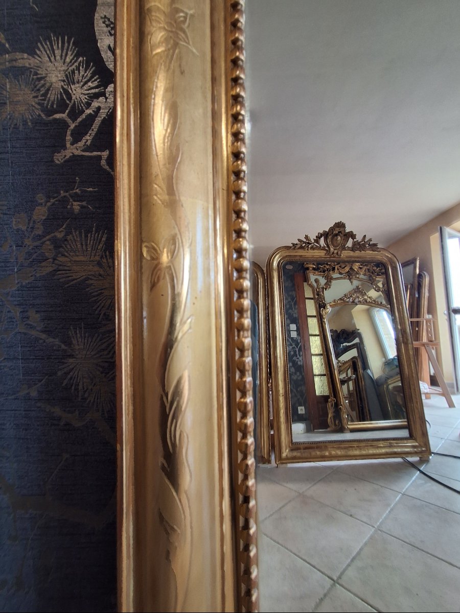 Miroir louis Philippe " entre deux" 179 x 55-photo-3