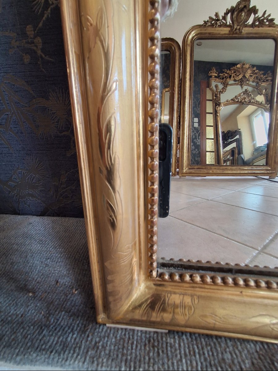 Miroir louis Philippe " entre deux" 179 x 55-photo-4