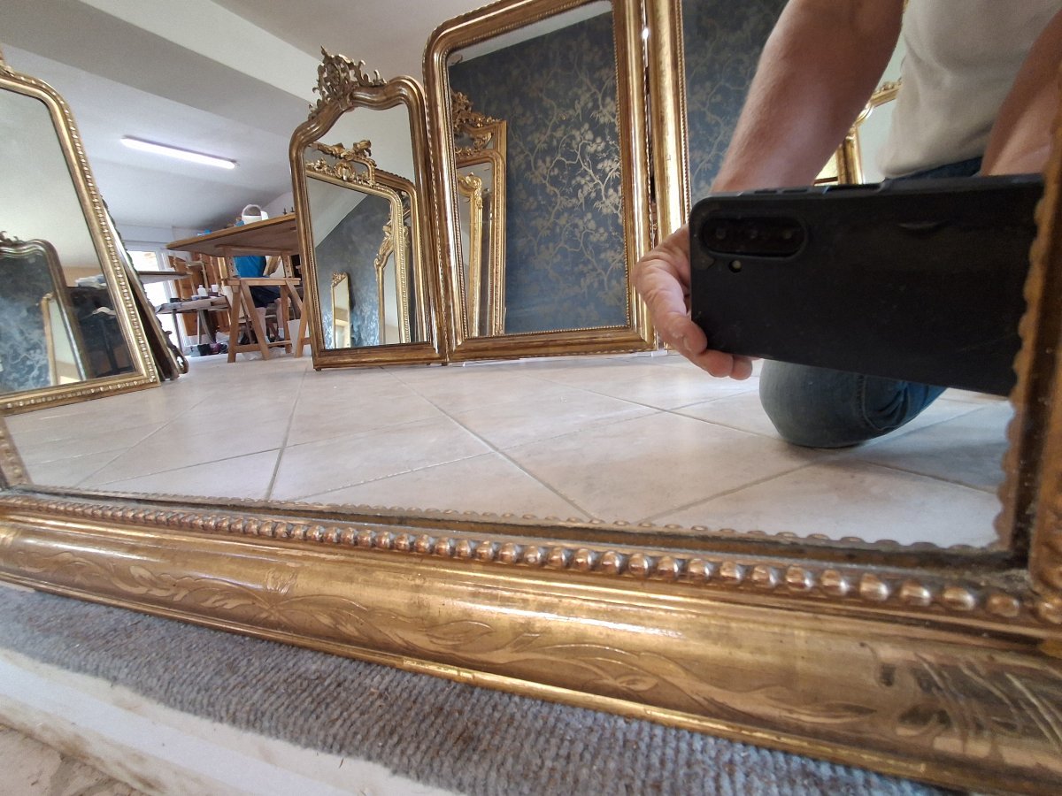 Miroir louis Philippe " entre deux" 179 x 55-photo-6