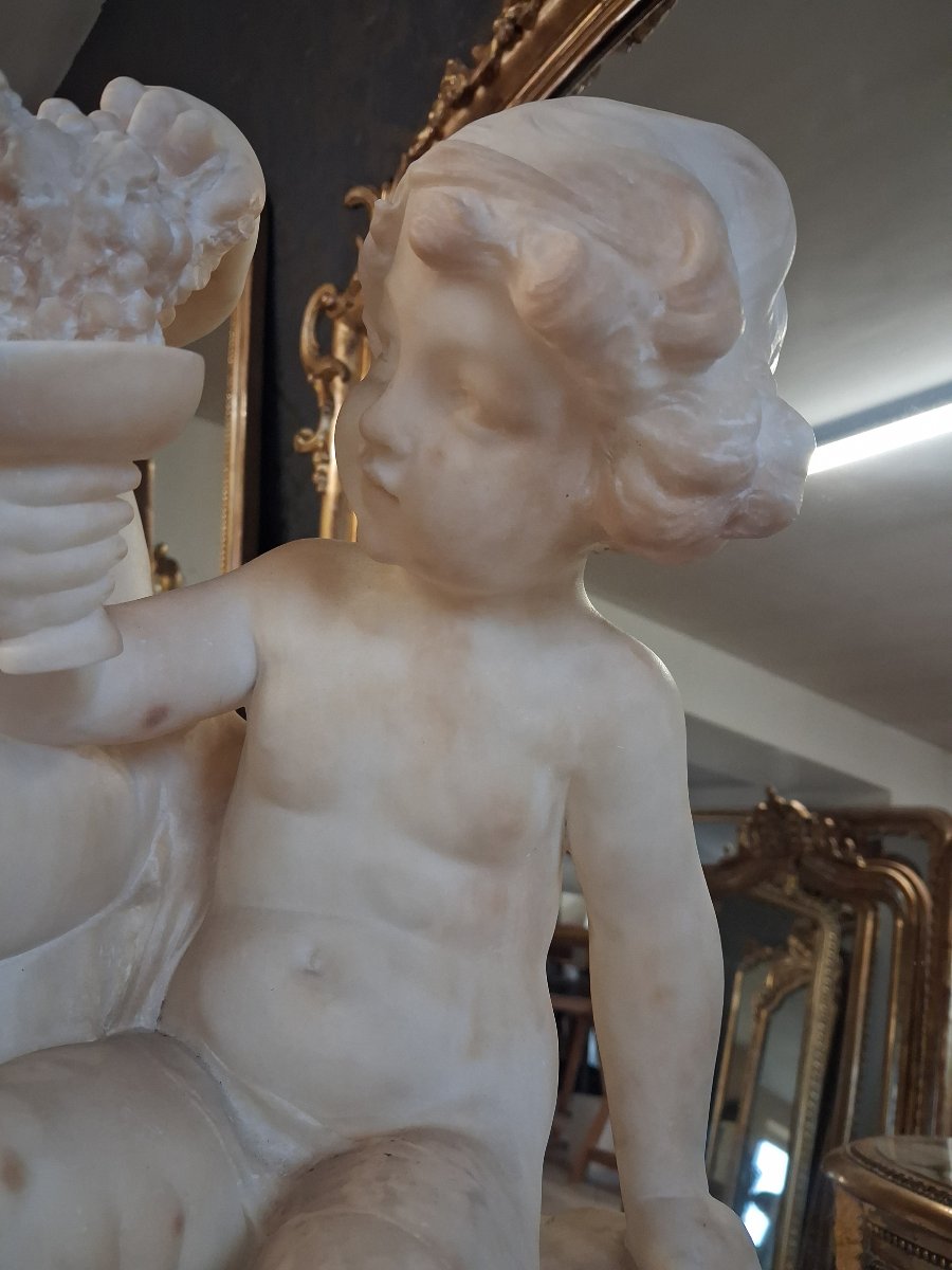 Sculpture en albâtre " Pugi Guglielmo "-photo-2
