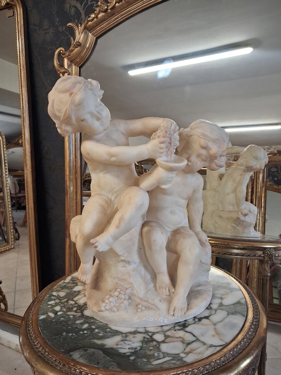 Sculpture en albâtre " Pugi Guglielmo "-photo-4