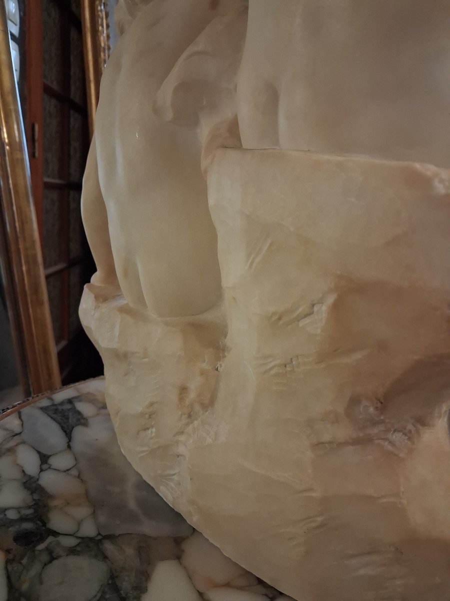 Sculpture en albâtre " Pugi Guglielmo "-photo-3