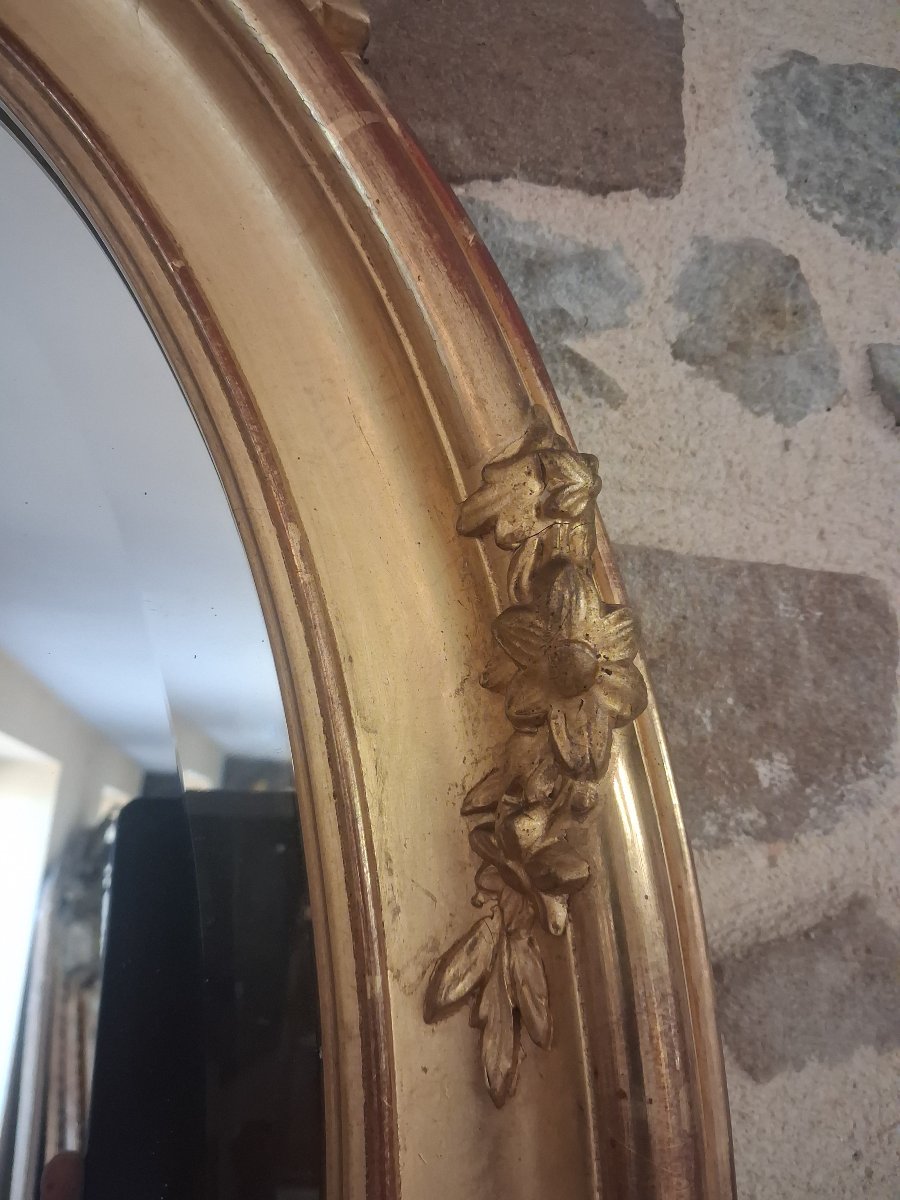 19th-century Oval Mirror  102 X 63-photo-3
