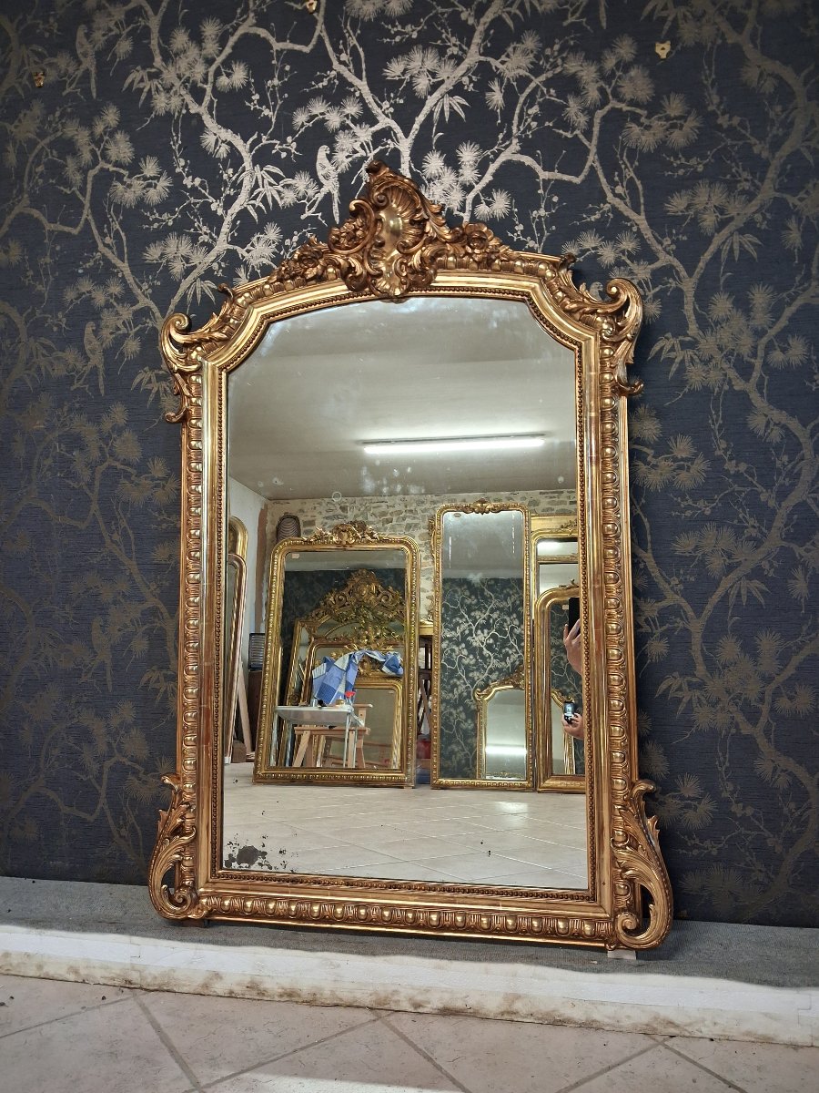 Miroir époque Napoléon III 147 x 98-photo-3