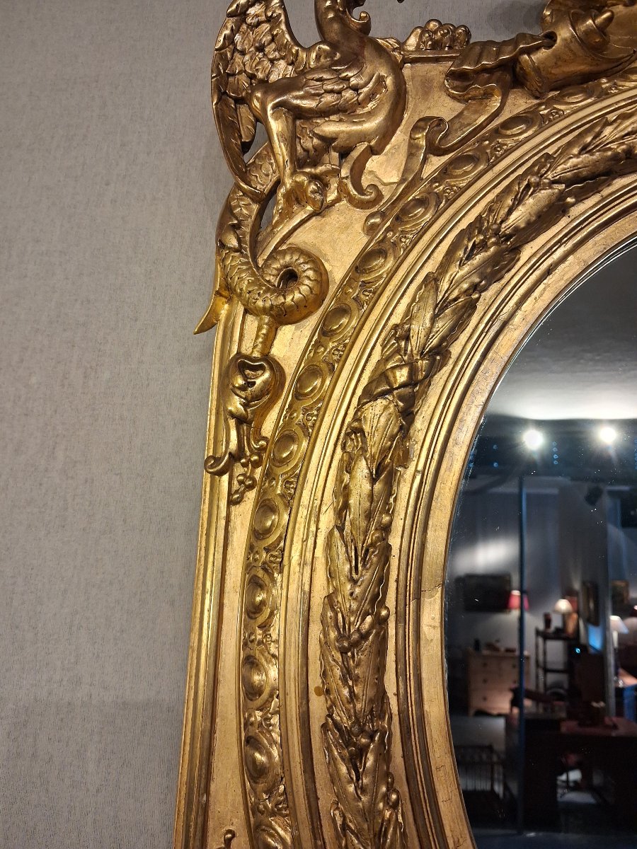 Miroir médaillon  XIX 79 x 55-photo-3