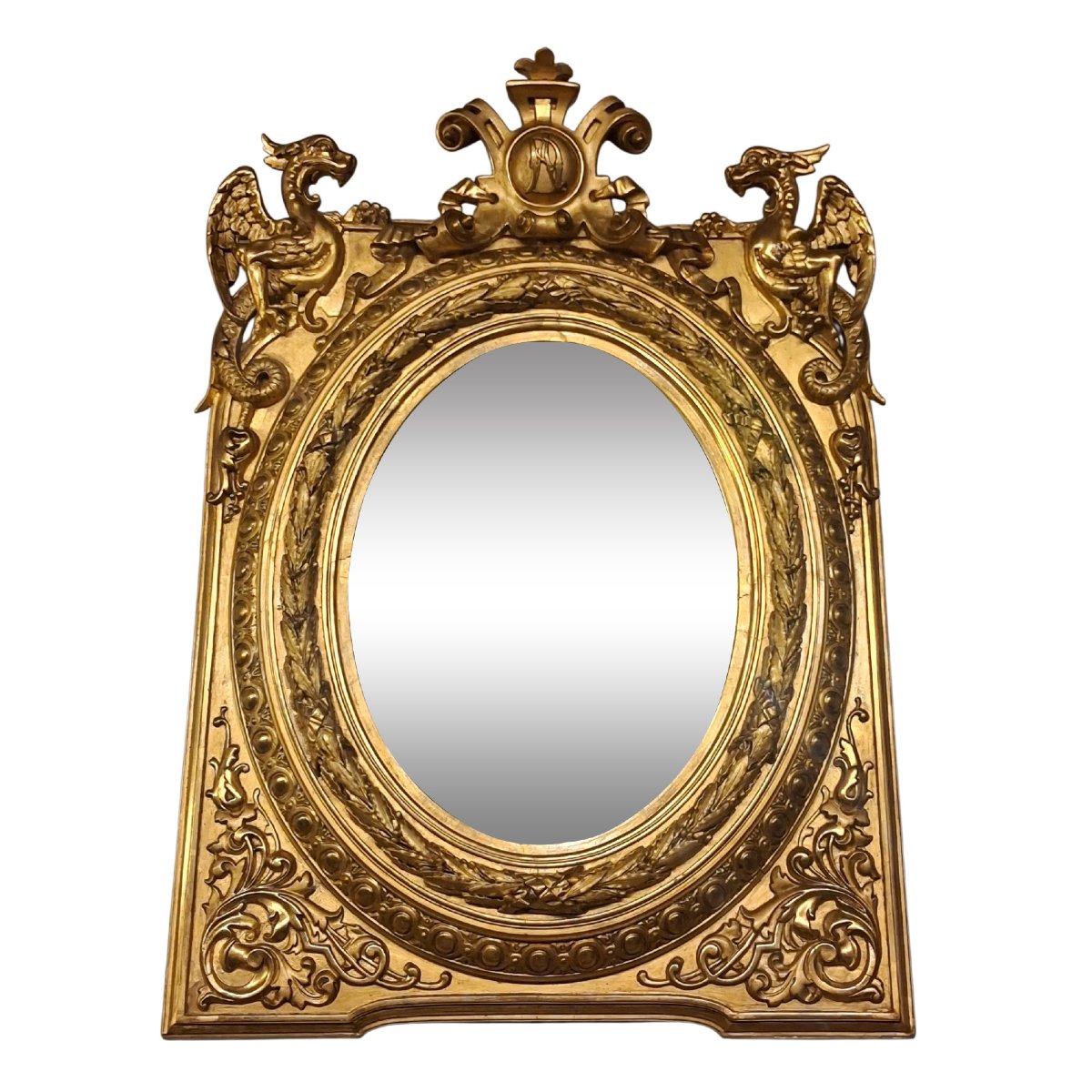 Miroir médaillon  XIX 79 x 55