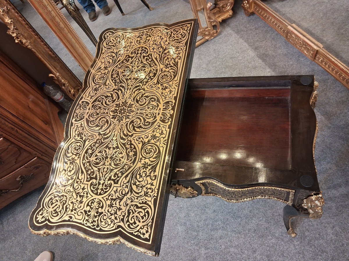 Napoleon III-era Game Table  Stamped "dielh" -photo-2