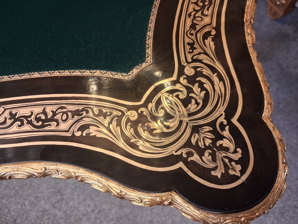 Napoleon III-era Game Table  Stamped "dielh" -photo-3