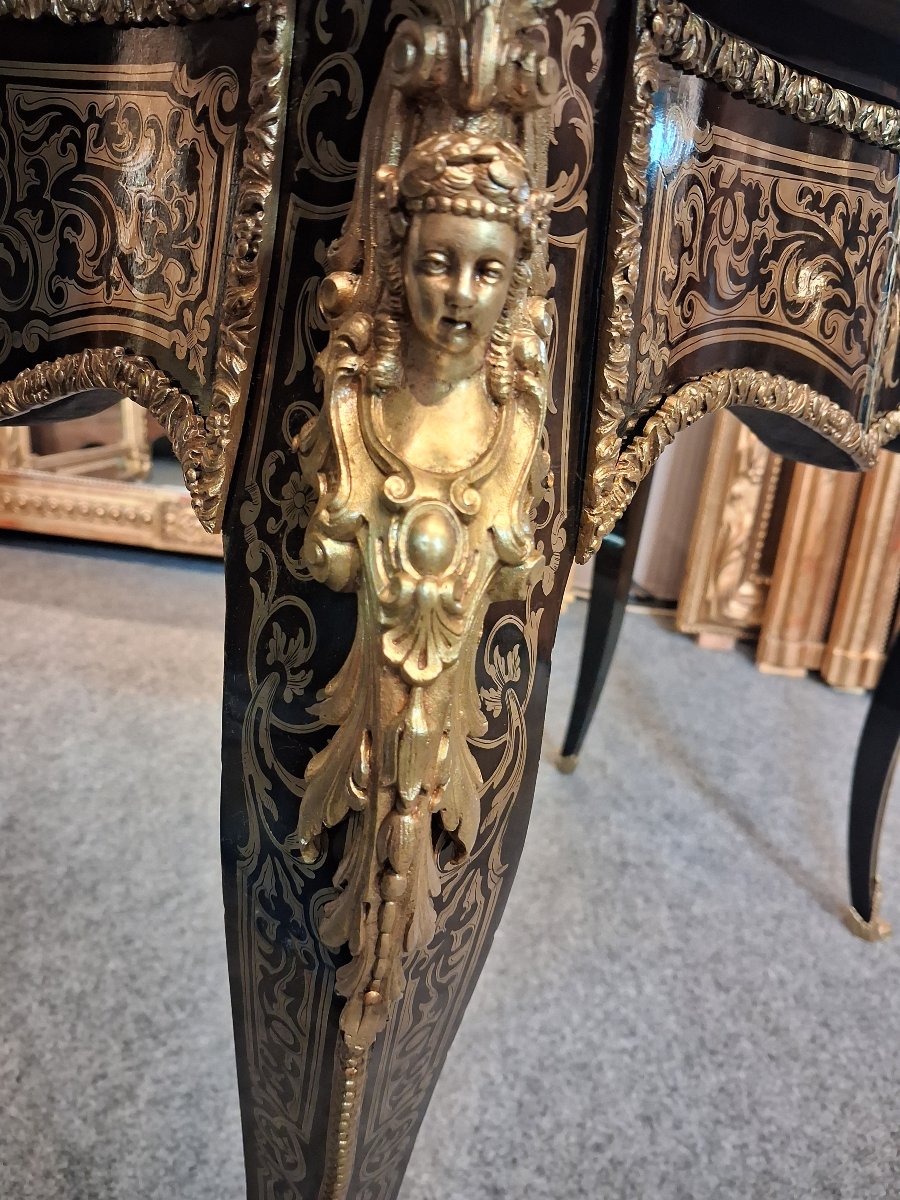 Napoleon III-era Game Table  Stamped "dielh" -photo-4