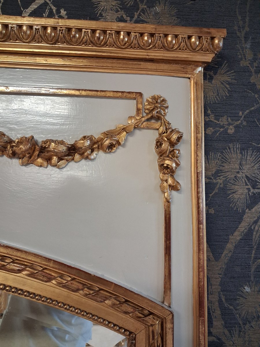 19th-century Mirror/trumeau, 155 X 102/106-photo-8