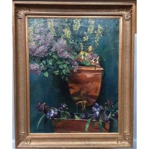 Oil On Canvas Chocarne-moreau 19th Century 