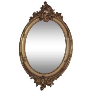 Miroir oval XIX  102 x 63