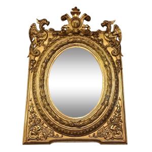 Miroir médaillon XIX 79 x 55
