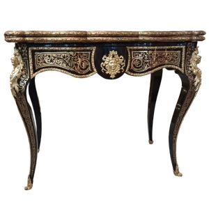 Napoleon III-era Game Table Stamped "dielh"