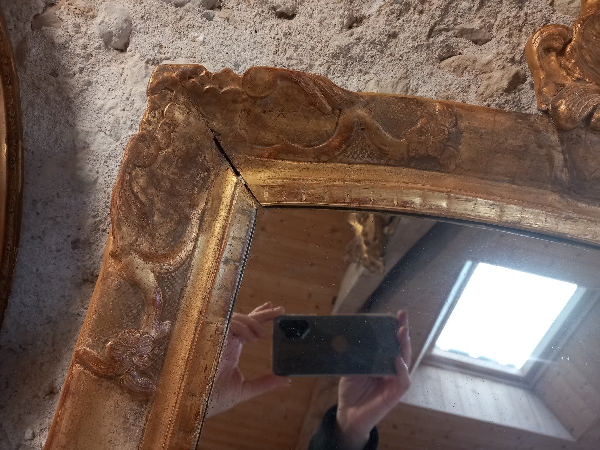 Golden Carved Wood Mirror-photo-3