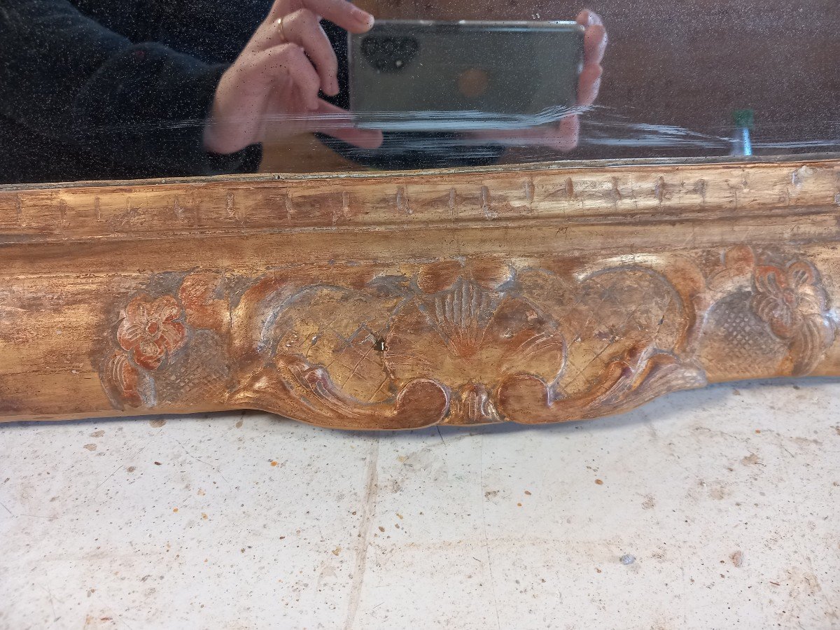 Golden Carved Wood Mirror-photo-4