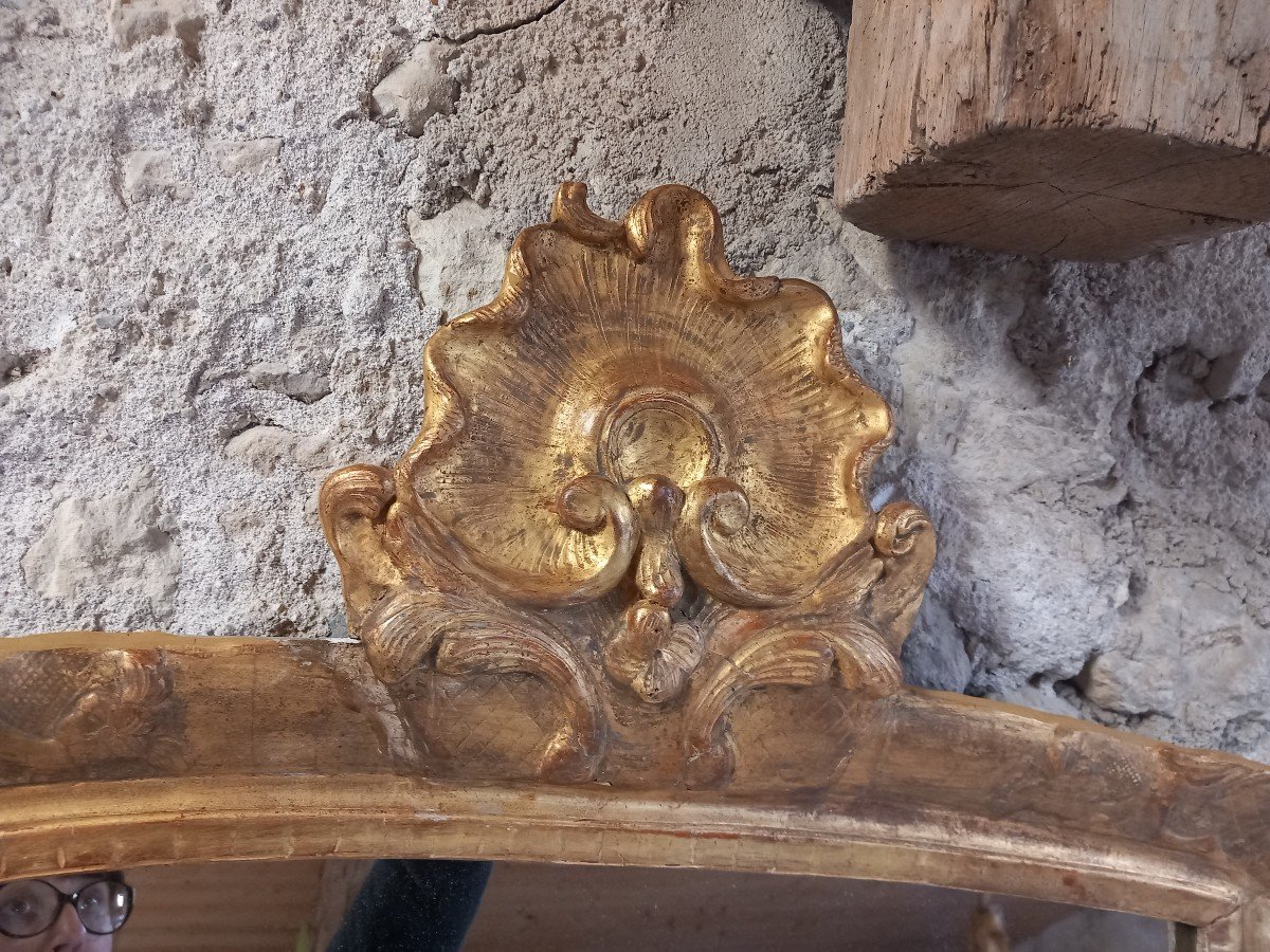 Golden Carved Wood Mirror-photo-1