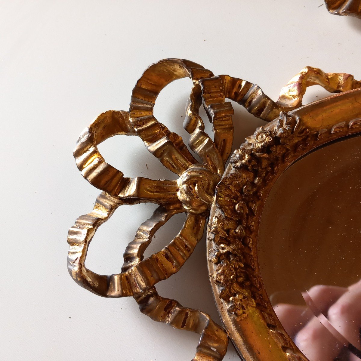 Pair Of Small Oval Mirrors-photo-2