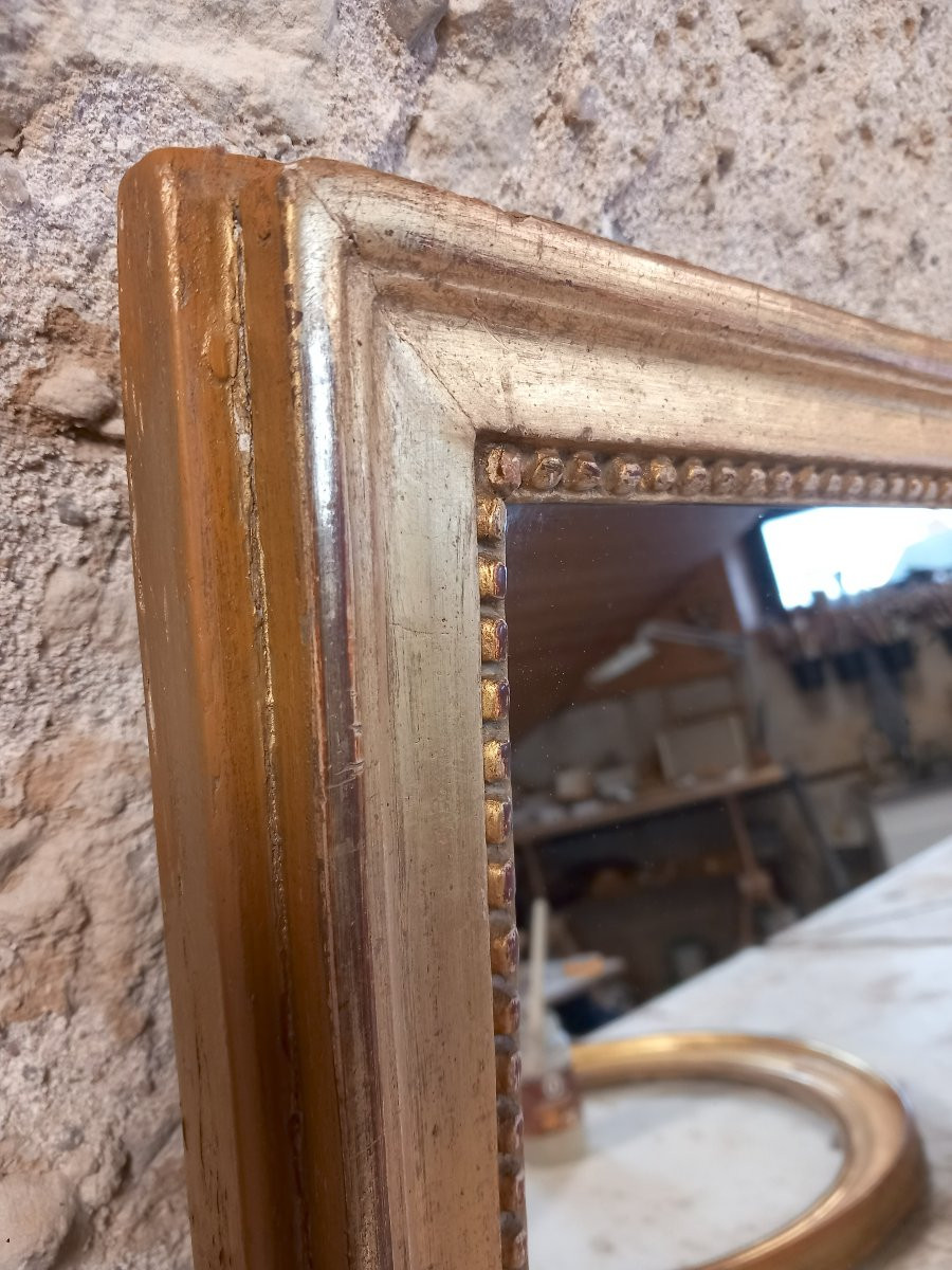 Small Gilded Carved Wooden Mirror -photo-3