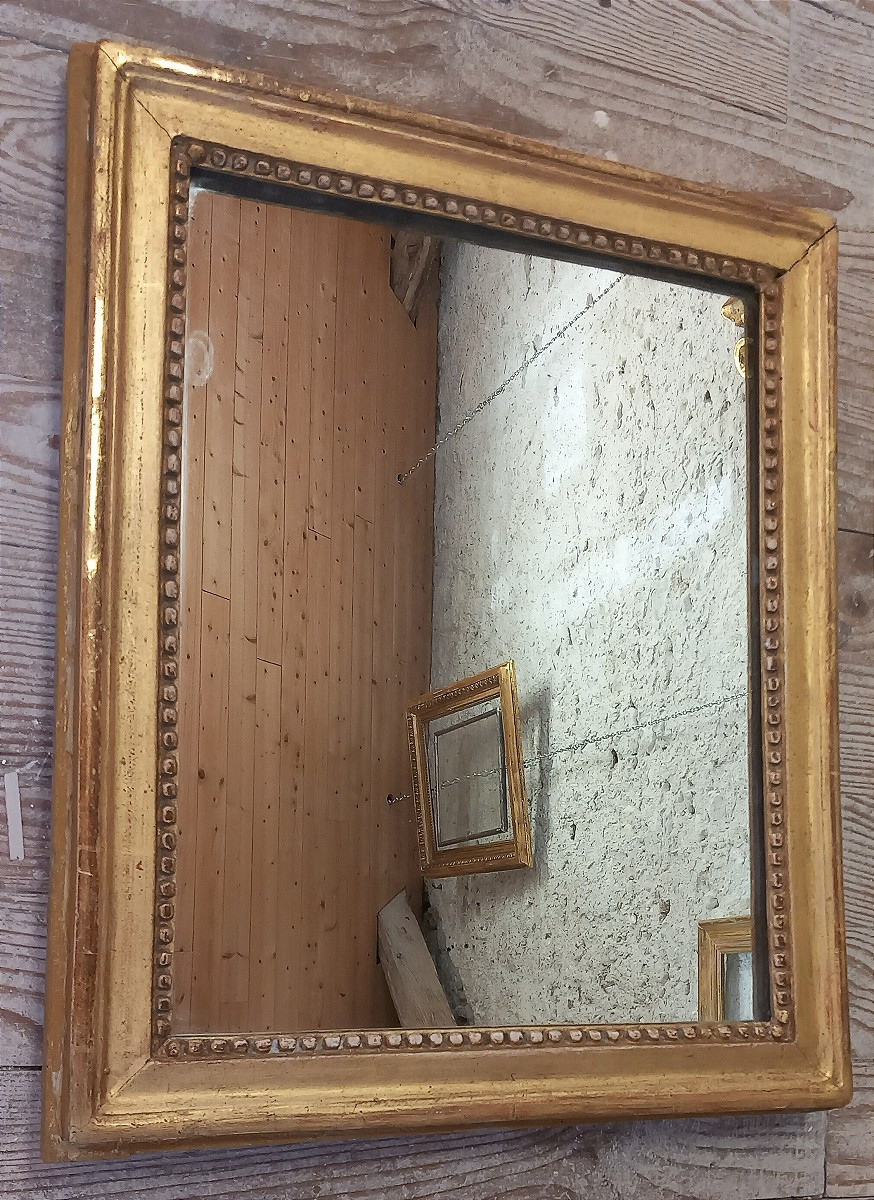 Small Gilded Carved Wooden Mirror 