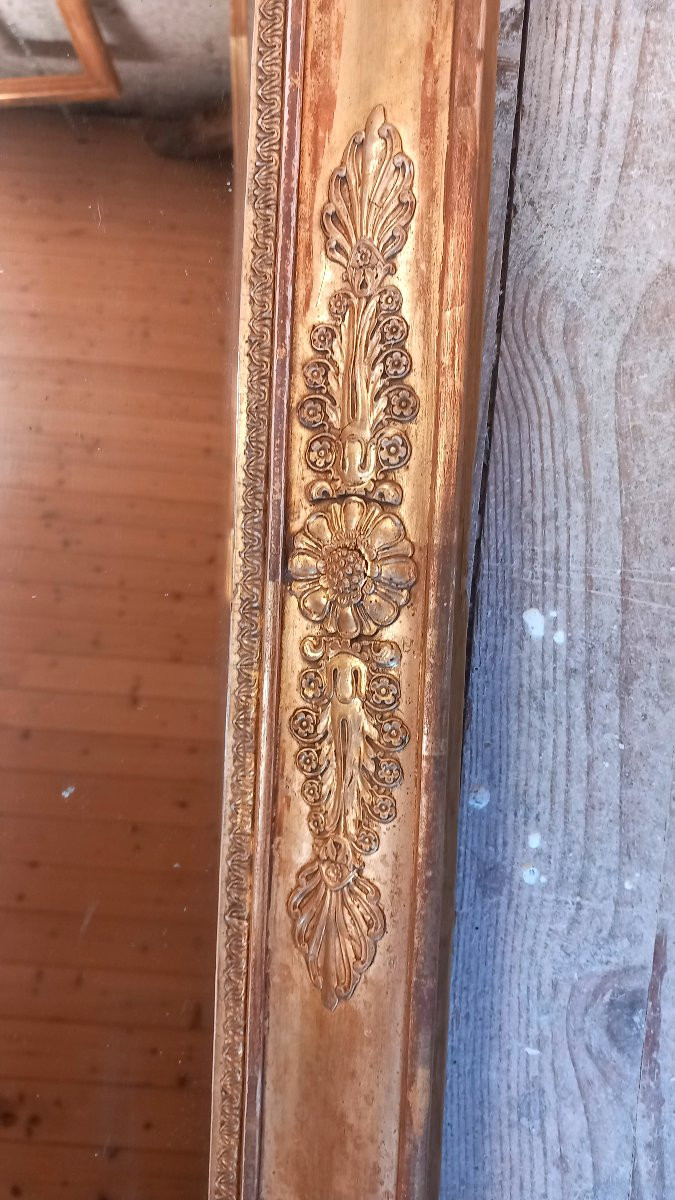 miroir en  bois et stuc doré 19ème-photo-3