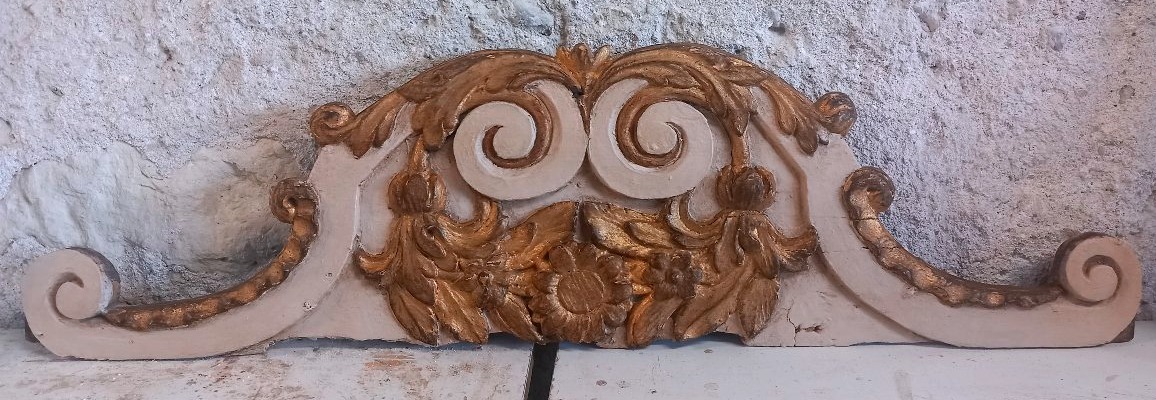 Ornement bois sculpté doré -photo-3