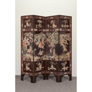 Lacquer Screen Called "coromandel" 18th Century