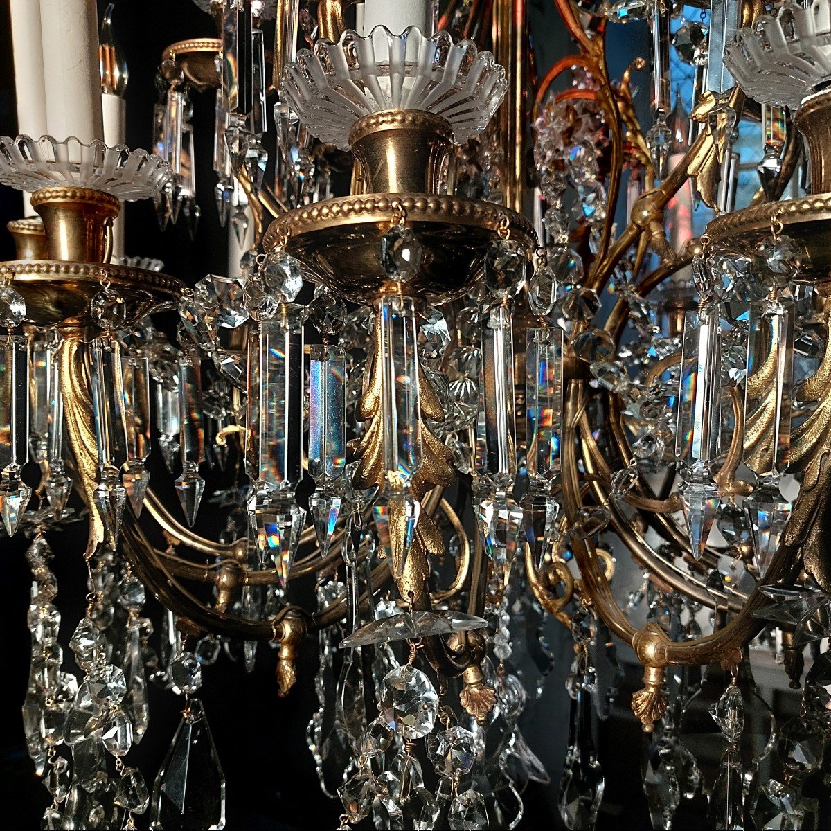 Grand Lustre Baccarat Style Napoleon III, a Gaz-photo-3