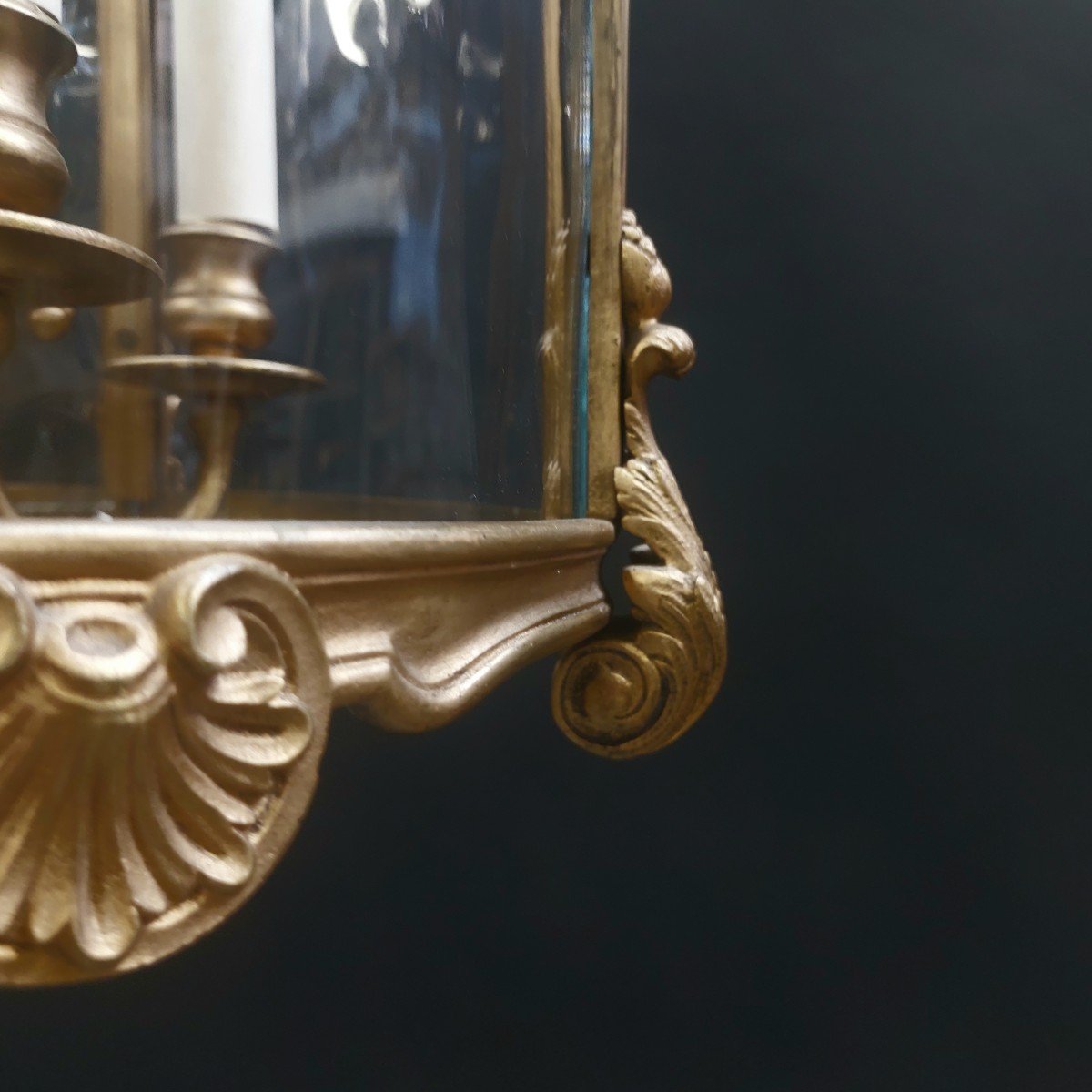 Lanterne En Bronze , Style Louis XV , Vers 1900-photo-4