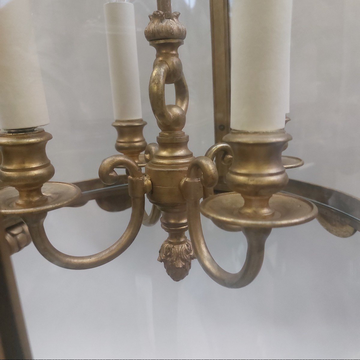 Lanterne En Bronze , Style Louis XV , Vers 1900-photo-3