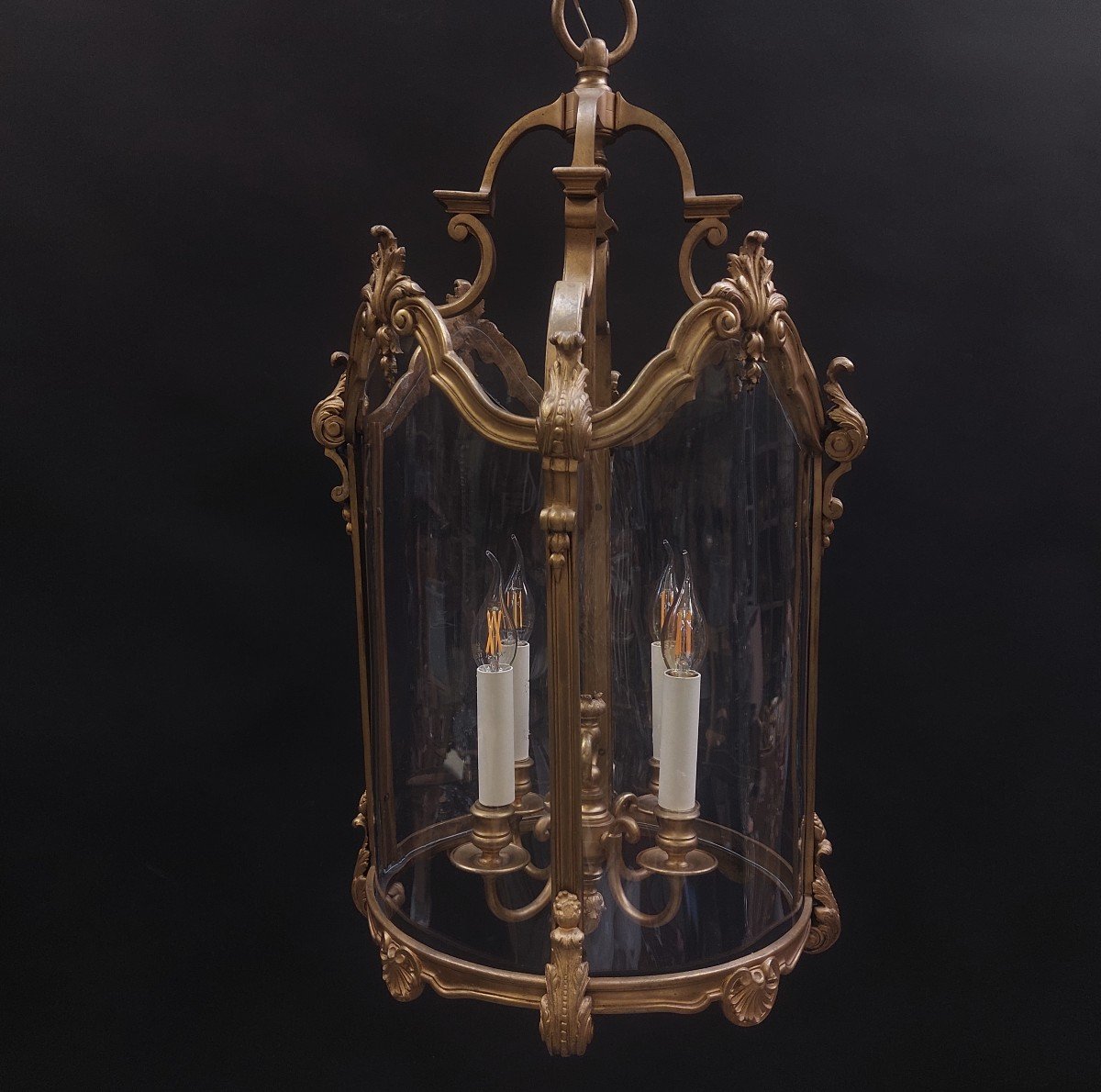 Lanterne En Bronze , Style Louis XV , Vers 1900