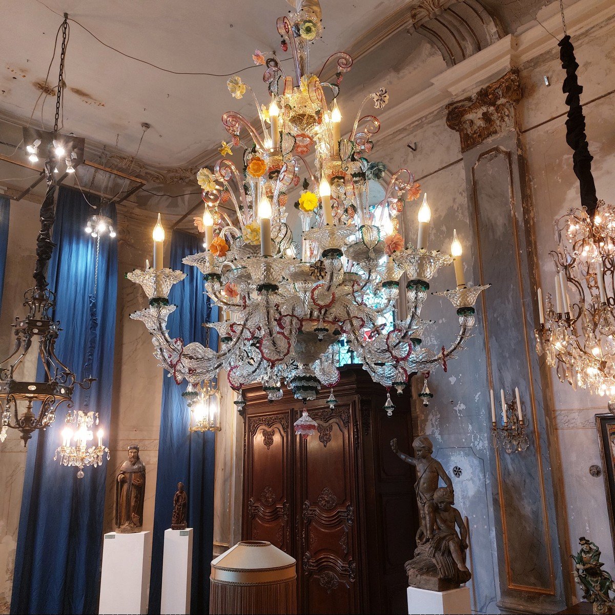 Grand Lustre Murano, -photo-3