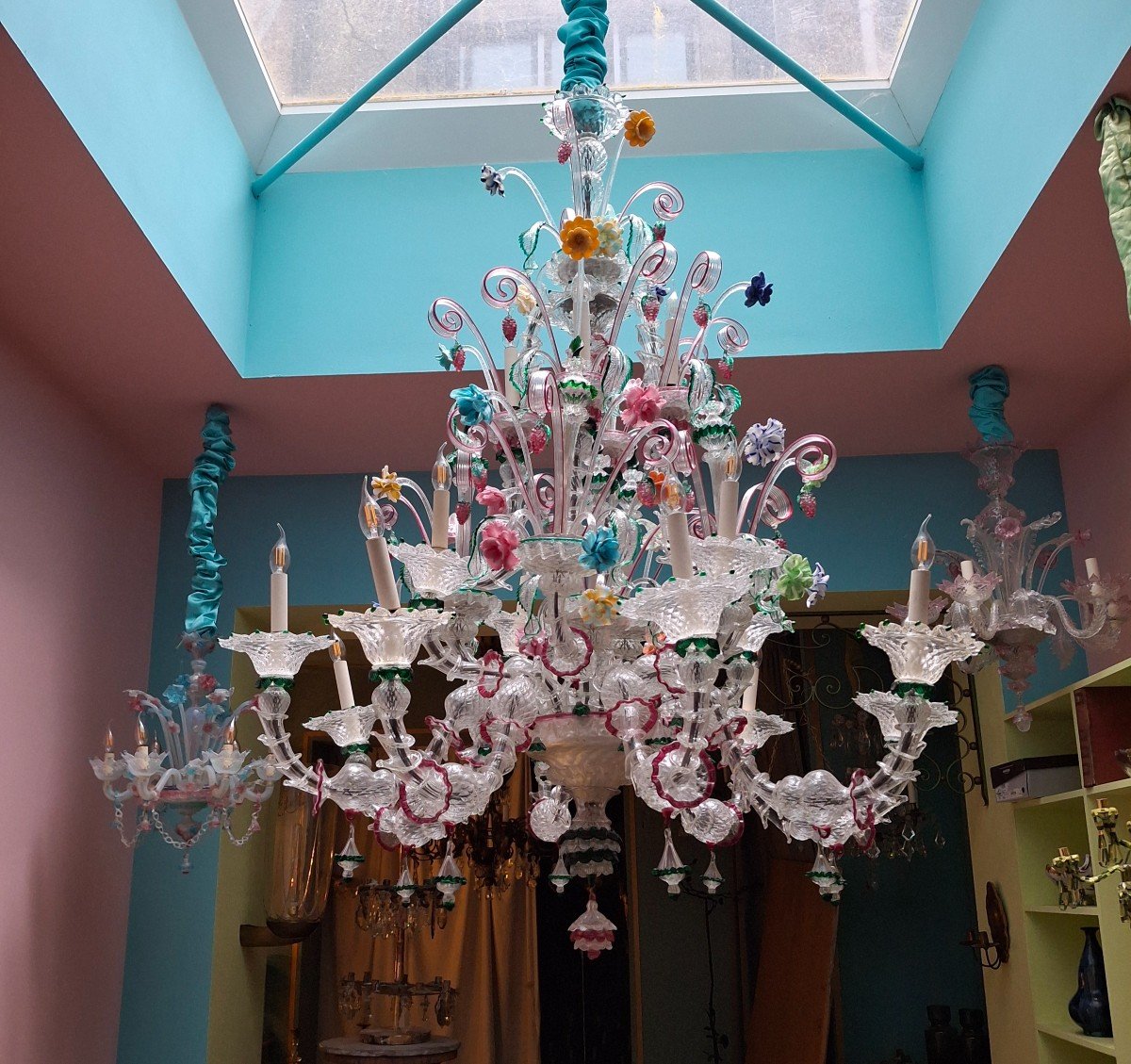 Grand Lustre Murano, -photo-7