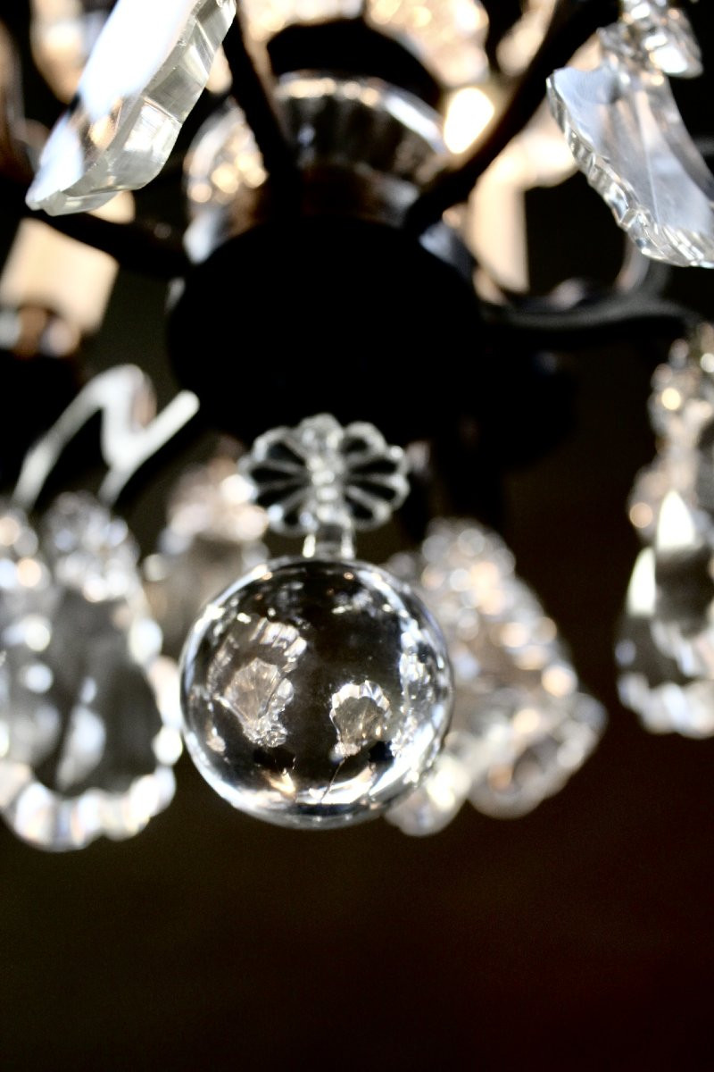 Bronze And Crystal Chandelier-photo-2