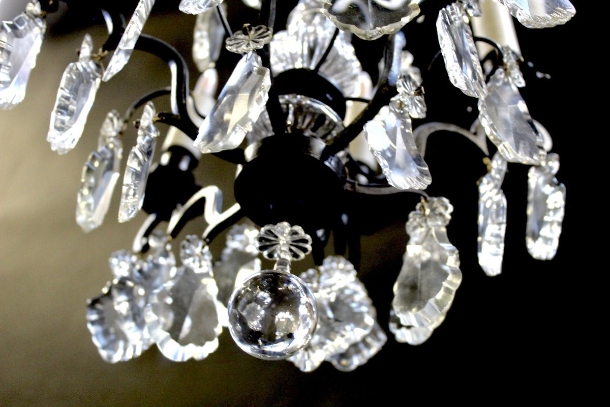 Bronze And Crystal Chandelier-photo-4
