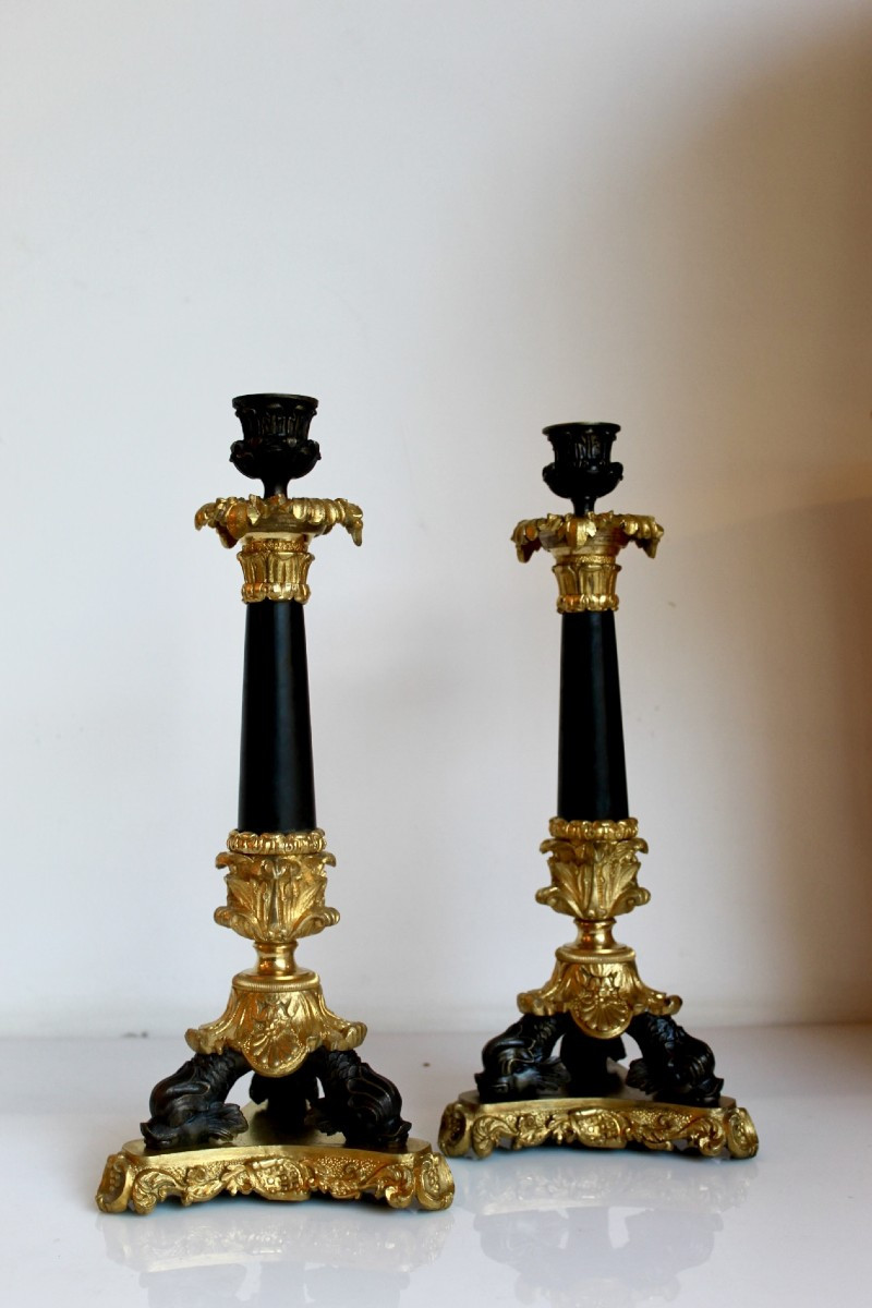 Pair Of Torches, Charles X, France 19th