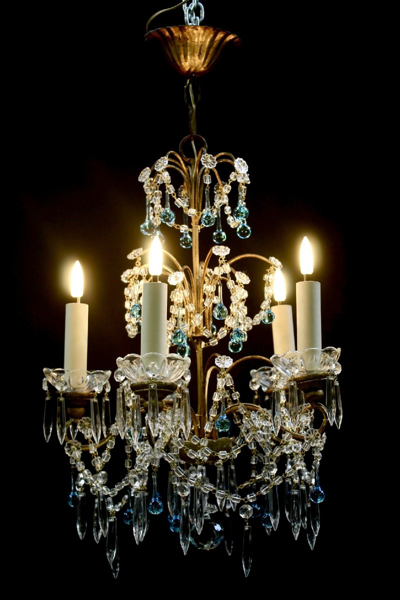 Italian Chandelier, Colorful Pendant