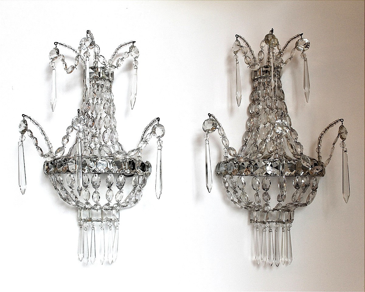 applique italienne, cristal