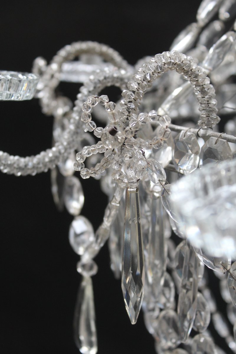 Beaded Chandelier, France, 19th Century, -photo-3