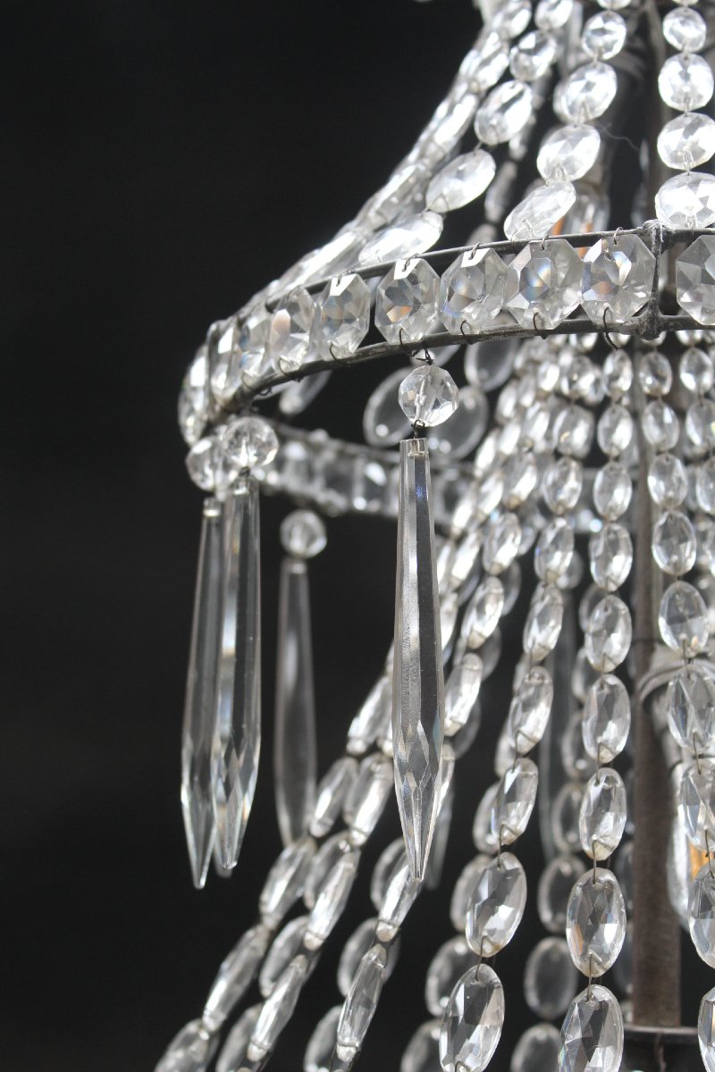 Beaded Chandelier, France, 19th Century, -photo-4