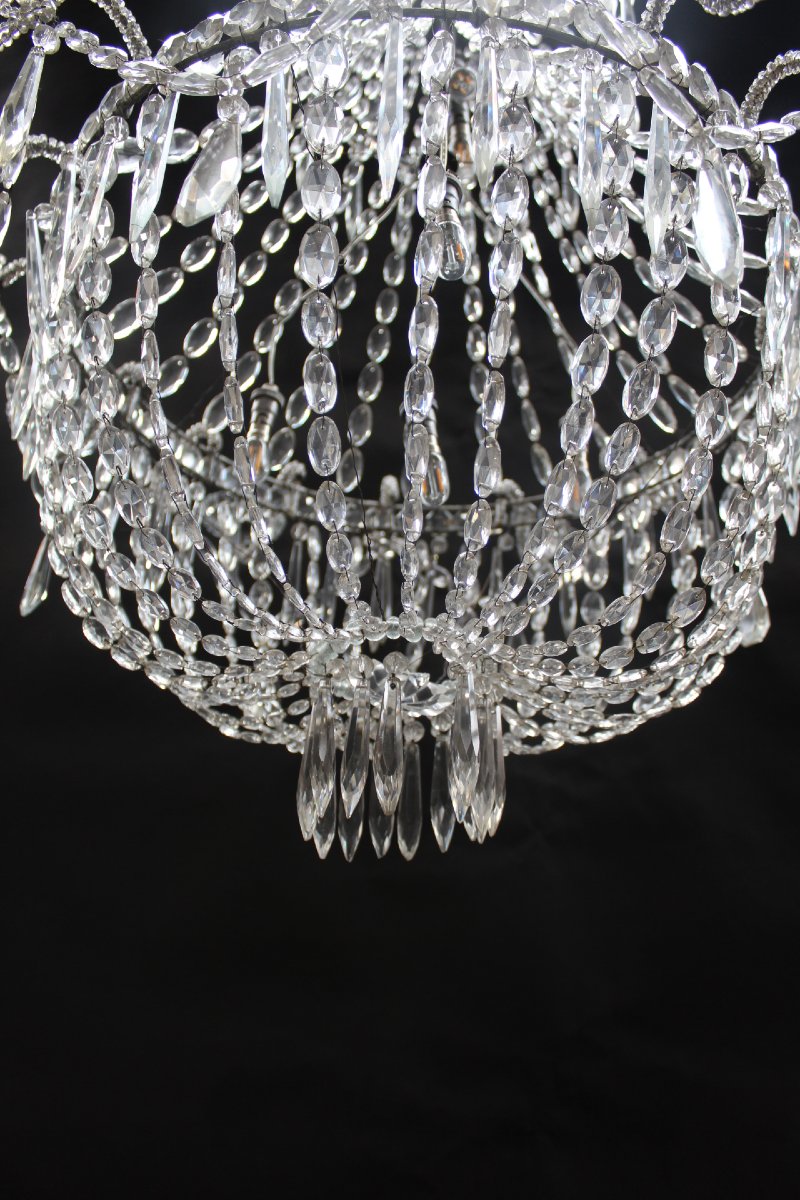Beaded Chandelier, France, 19th Century, -photo-1