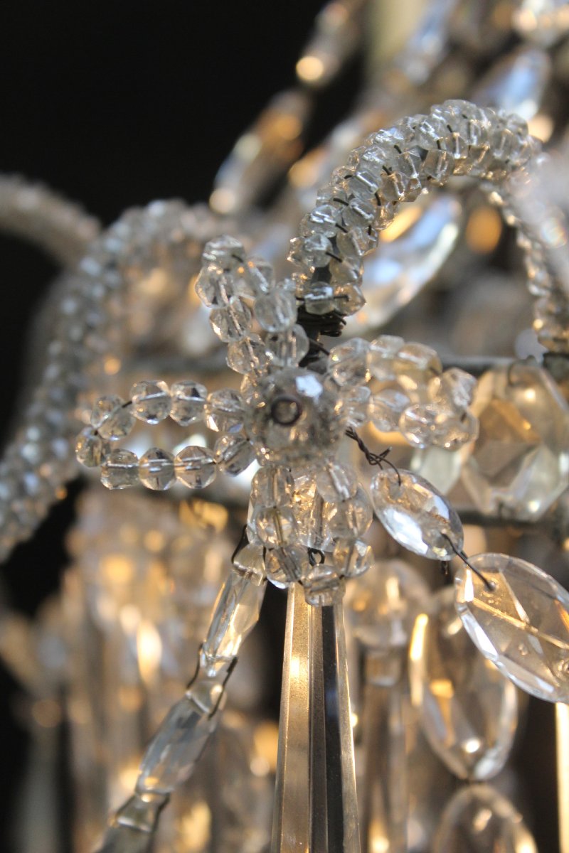 Beaded Chandelier, France, 19th Century, -photo-2