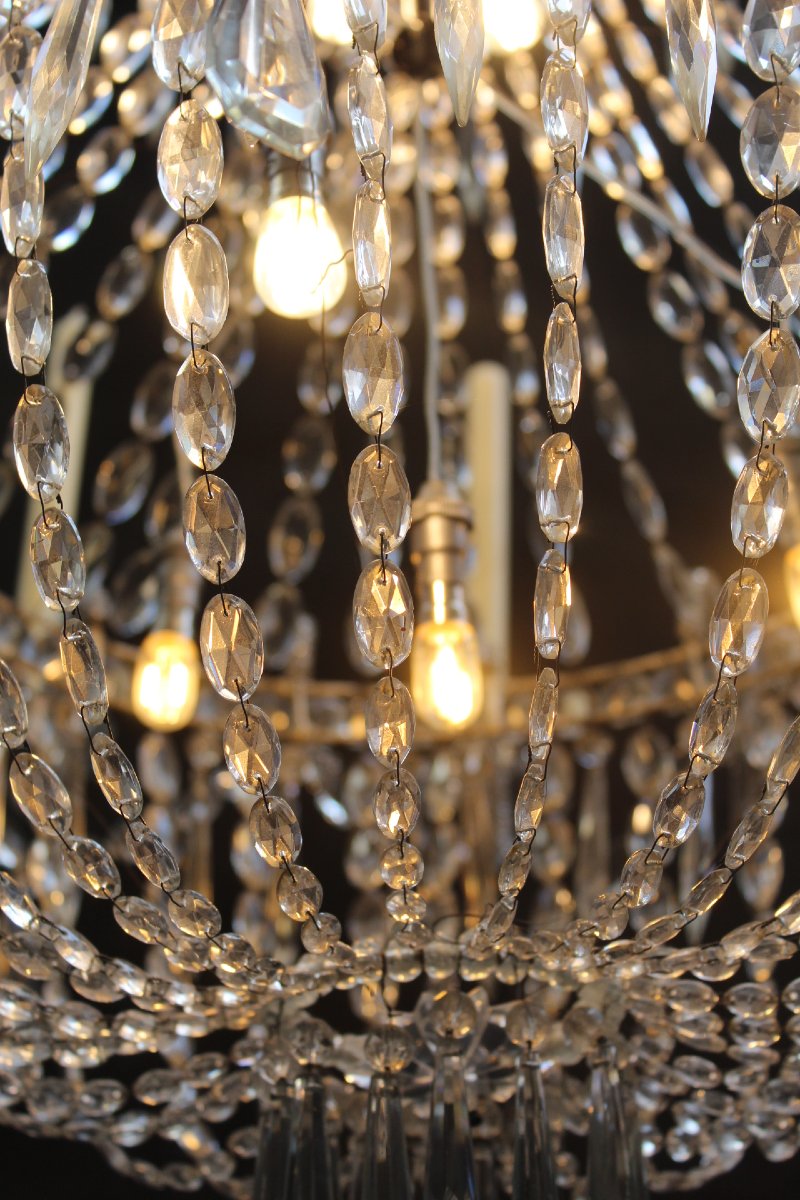 Beaded Chandelier, France, 19th Century, -photo-3