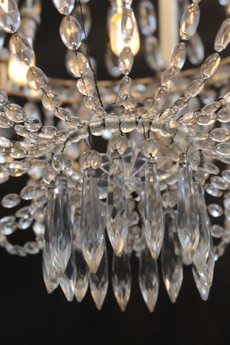 Beaded Chandelier, France, 19th Century, -photo-4