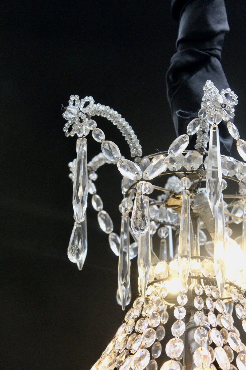 Beaded Chandelier, France, 19th Century, -photo-6